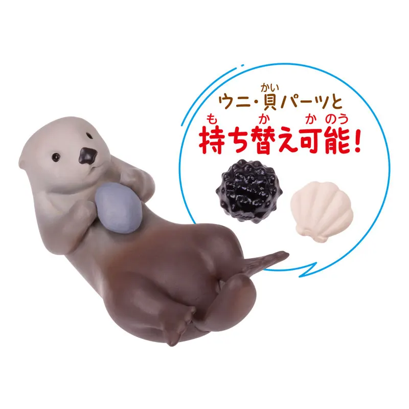 Autêntico tarlin ovo brinquedo epóxi sentado castor lontra estatueta bonito mini animal boneca brinquedos colecionáveis e hobbies figuras de ação