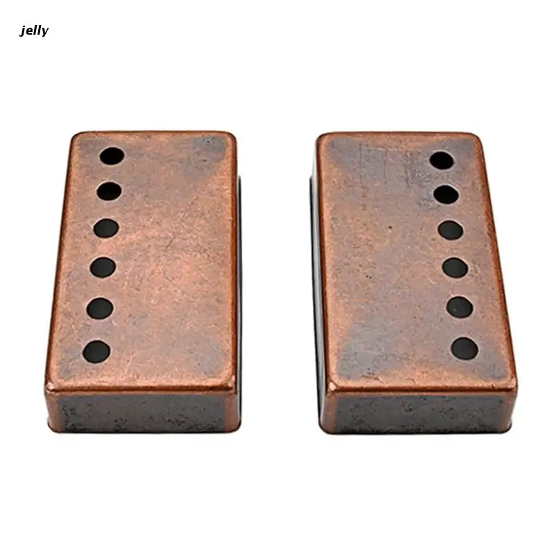 448C 2x Electric Guitar Humbuckers Pickup Cover 50mm 52mm Copper Guitar Pickup Frame