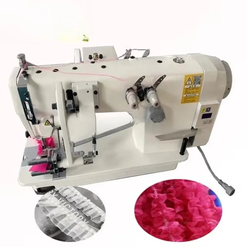 إبرة مزدوجة ضفائر آلة السلسلة مطوي الظل النسيج صافي آلة الغرز المتشابكة تكدرت الستار ضفائر ماكينة خياطة #1