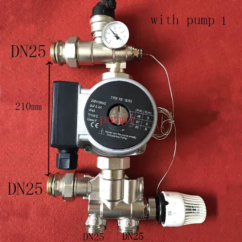 Imagem -02 - Misturador de Bomba Termostática Liquidificador Válvula de Mistura Centro de Mistura de Água Sistema de Mistura de Água Manifold de Aquecimento Radiante Dn25