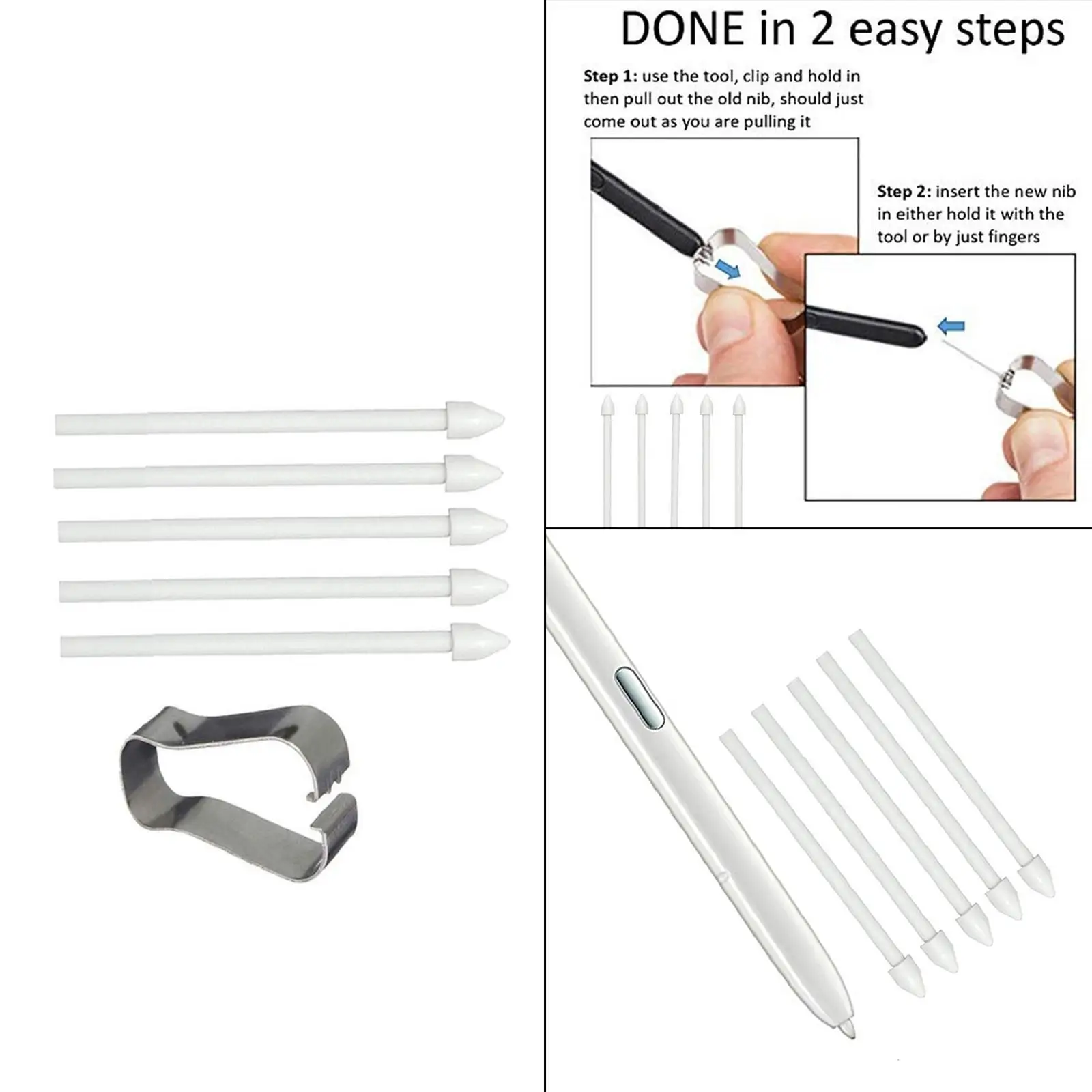 Stylus Tips Pen Nibs Replacement Durable Carbon Fiber Tablet Pencil Tool for Samsung Tab S6 Lite S7 S7 Plus Note20