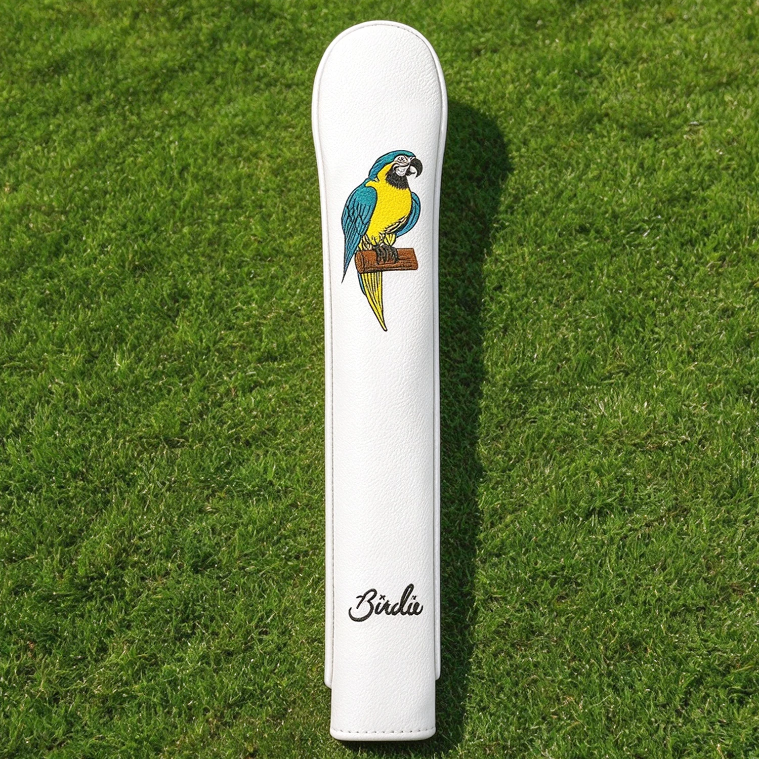 1PC Parrot Print Golf Alignment Stick Cover White PU Golf Direction Rod Protector Golf Training Accessory