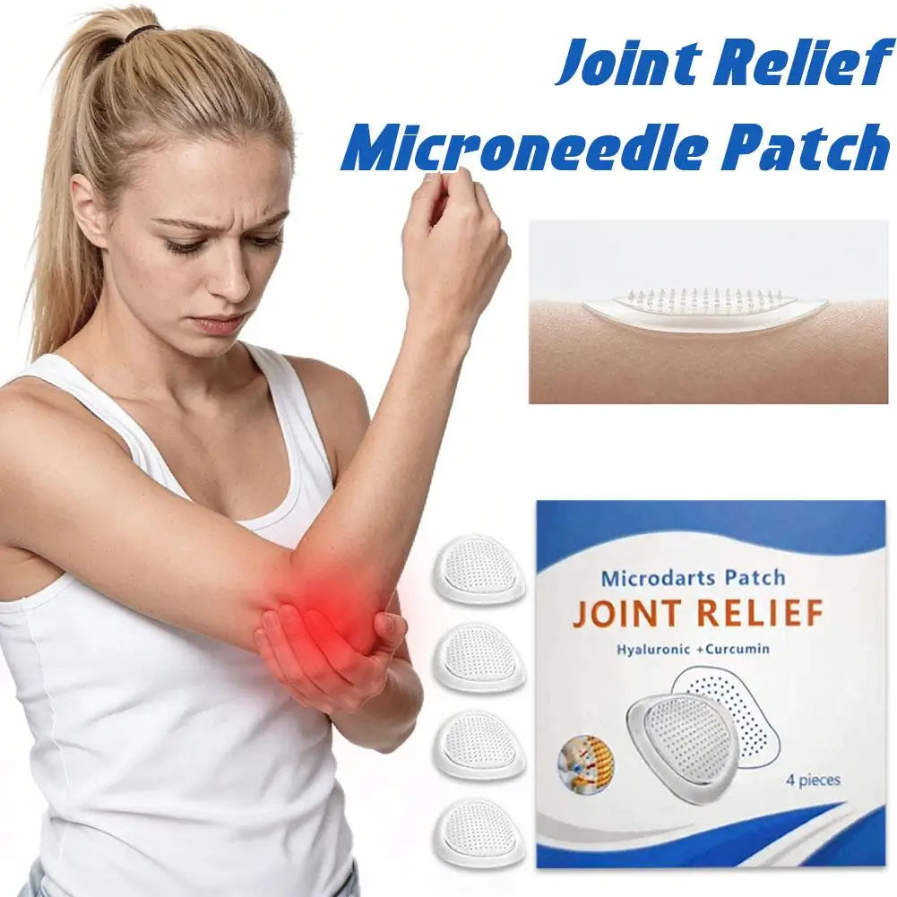 

Пластырь для облегчения боли в суставах с микроиглами, натуральная травяная формула, комфортный, водонепроницаемый, дышащий пластырь для снятия дискомфорта в суставах, 4 шт.