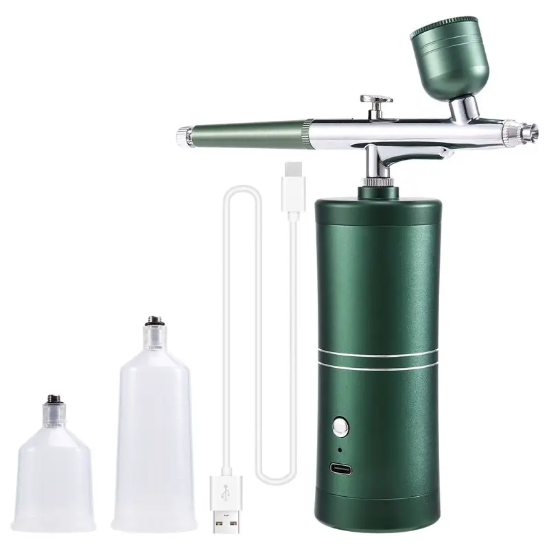 EYFL-Airbrush Nail With Compressor Portable For Nail Art Painting Craft Cake Decoration Nano Steam Gun Spray Compressor