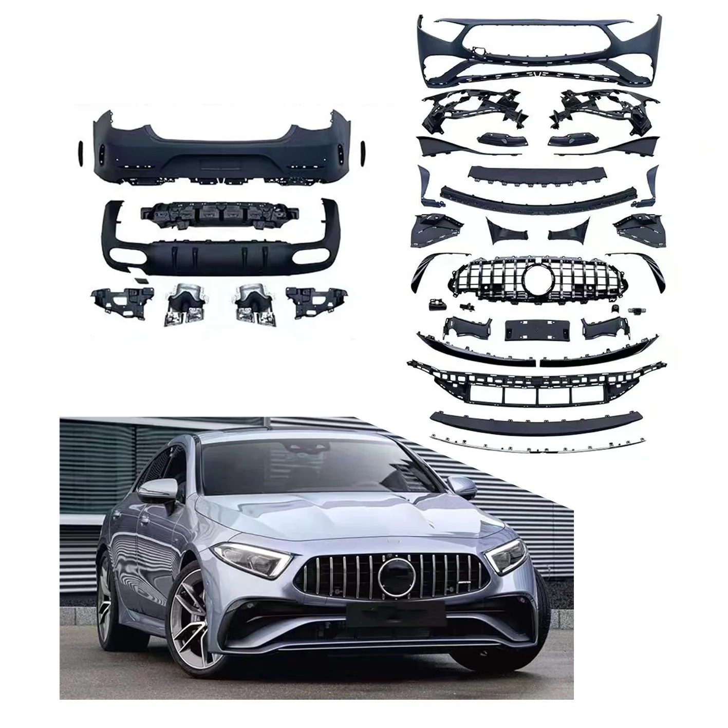 

Automotive body kit For Mercedes-Benz CLS class W257 upgrade CLS53 AMG Front Bumper diffuser