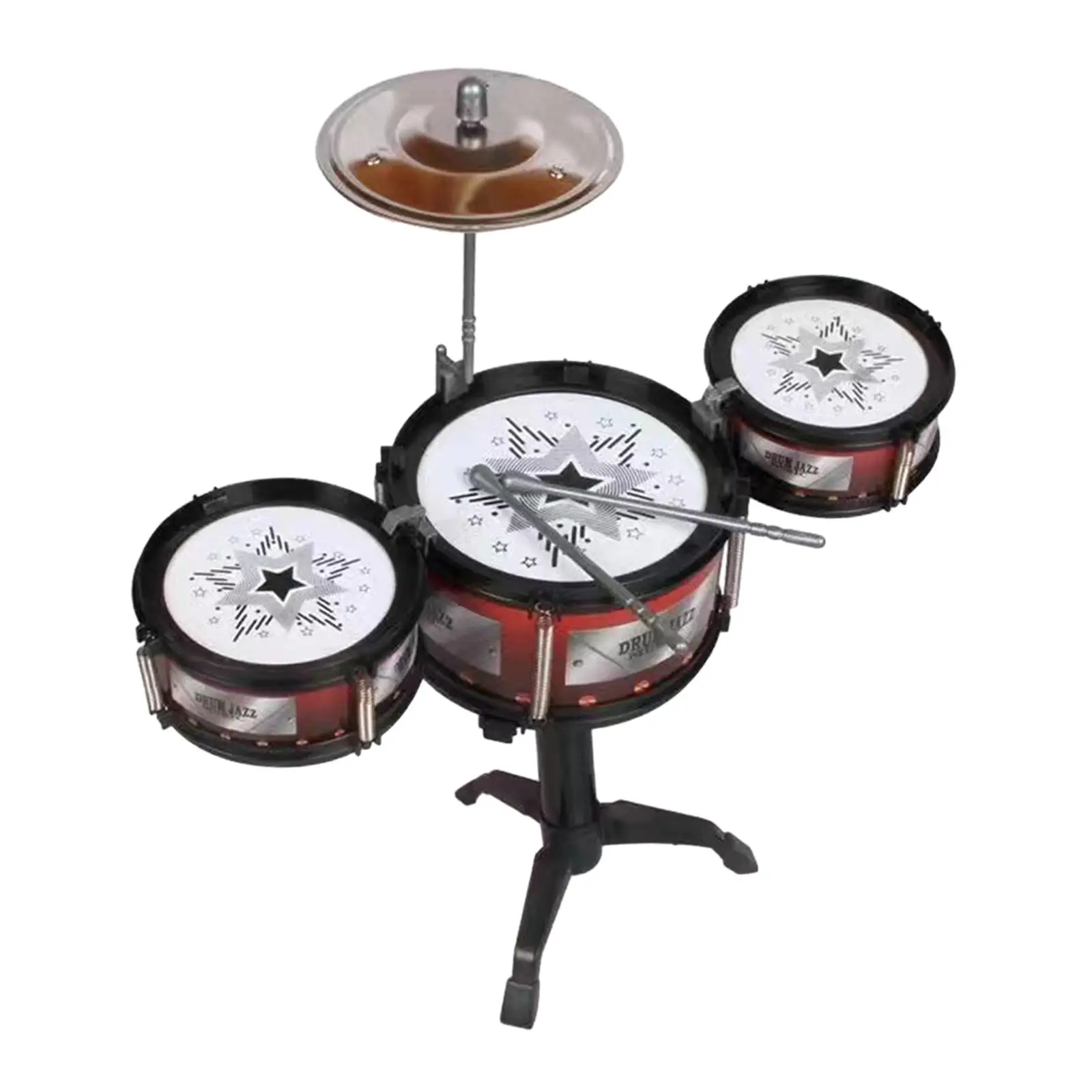 Simulation Drum Kit for Kids Educational Toys Children Motor Skill Toy with Cymbal and Chair Rock Band Set