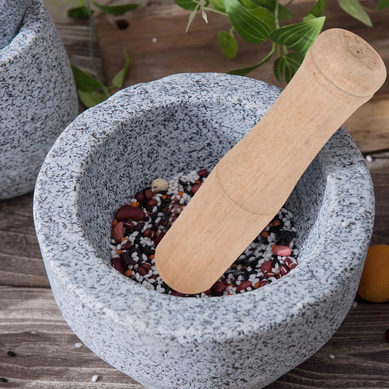 Wooden Garlic Stick Pounder Food Smasher Tool Large Pestle Replacement Tea Med Kitchen Muddler for Cooking
