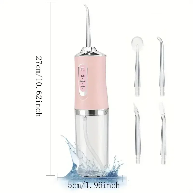 Portable Smart Electric Oral Irrigator Water Flosser 4 Jets 3 Modes Rechargeable Dental Water Jet Irrigator Dental Teeth Cleaner gallery 5