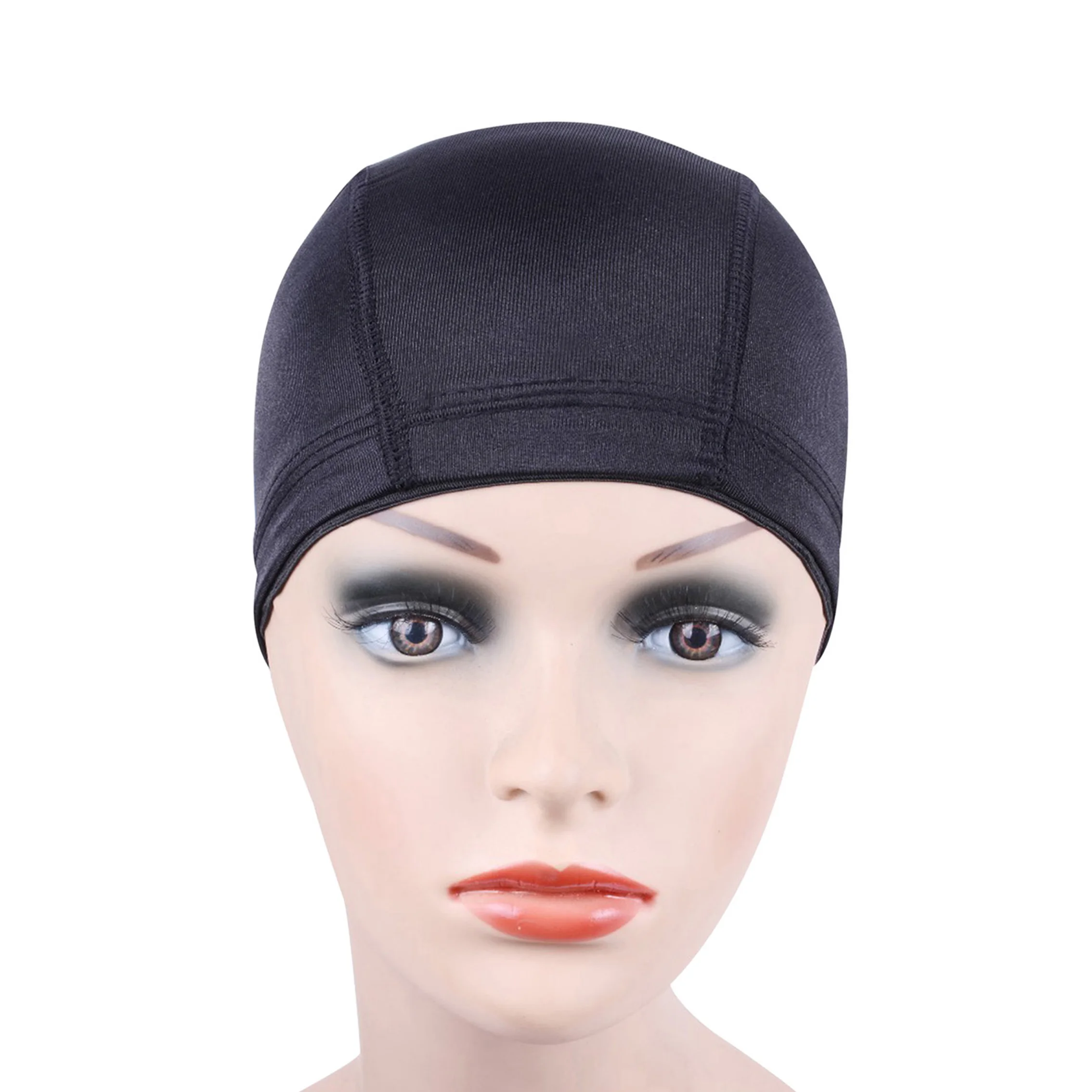 

2 шт. шапочки для париков, сетка для волос, купольная шапочка с эластичной лентой, купольные шапочки для париков, черные