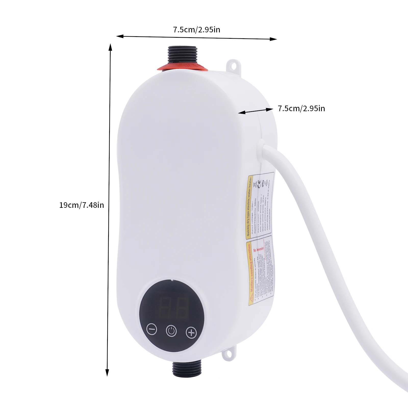 Sweetmile-mini aquecedor de água portátil tankless 3500w, chuveiro quente, pia, 110v, sistema de lavagem termostática