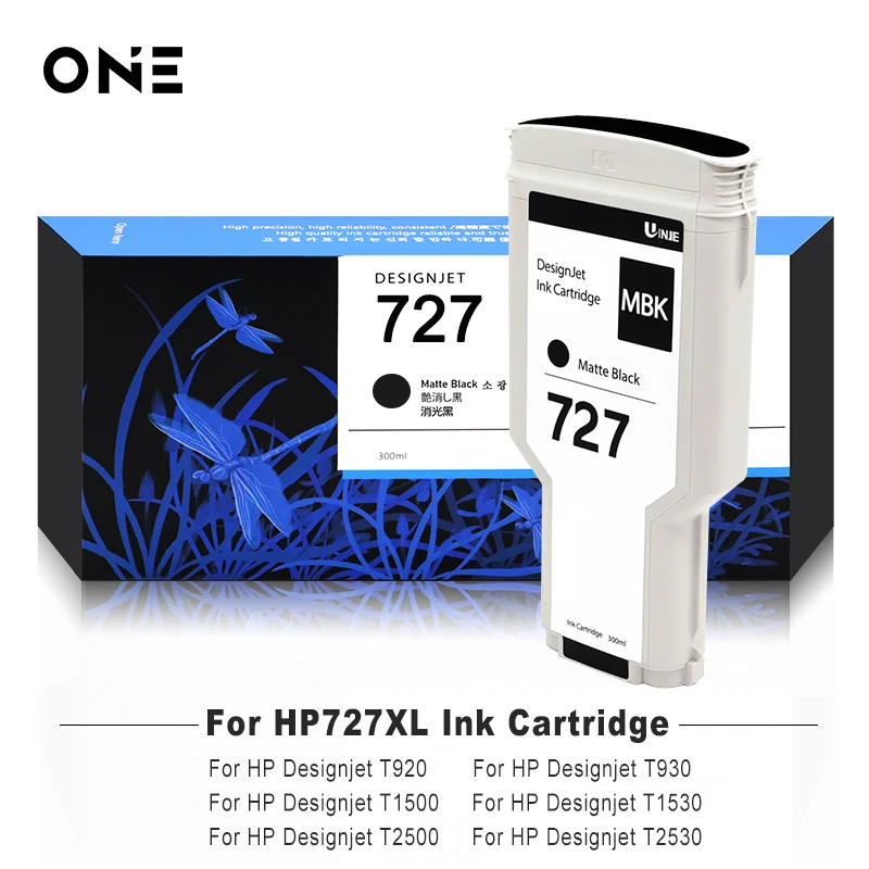 For HP 727 727XL 300ML C1Q12A F9J76A Compatible Ink Cartridge for HP DesignJet T920 T2500 T930 T1530 T2530  T1500 Printer HP727