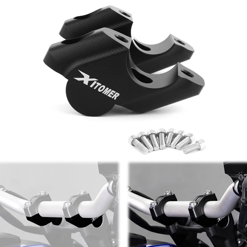 Motorcycle Handlebar Risers Clamp Extension Adapter with Offset Tenere 700 XTZ690 Tenere700 World Raid Rally Edition For Yamaha