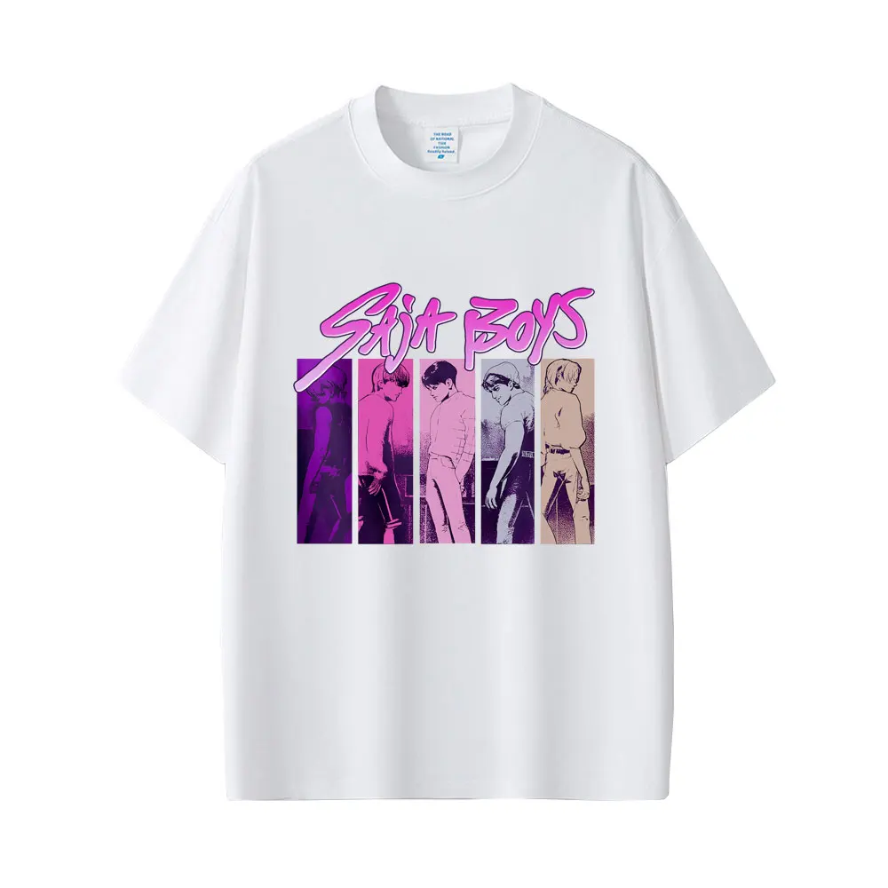 

Kpop Demon Hunters Saja Boys Graphic T-shirts Unisex Vintage Oversized T Shirt Men Women Cartoon Fashion Trend Crewneck Tshirt