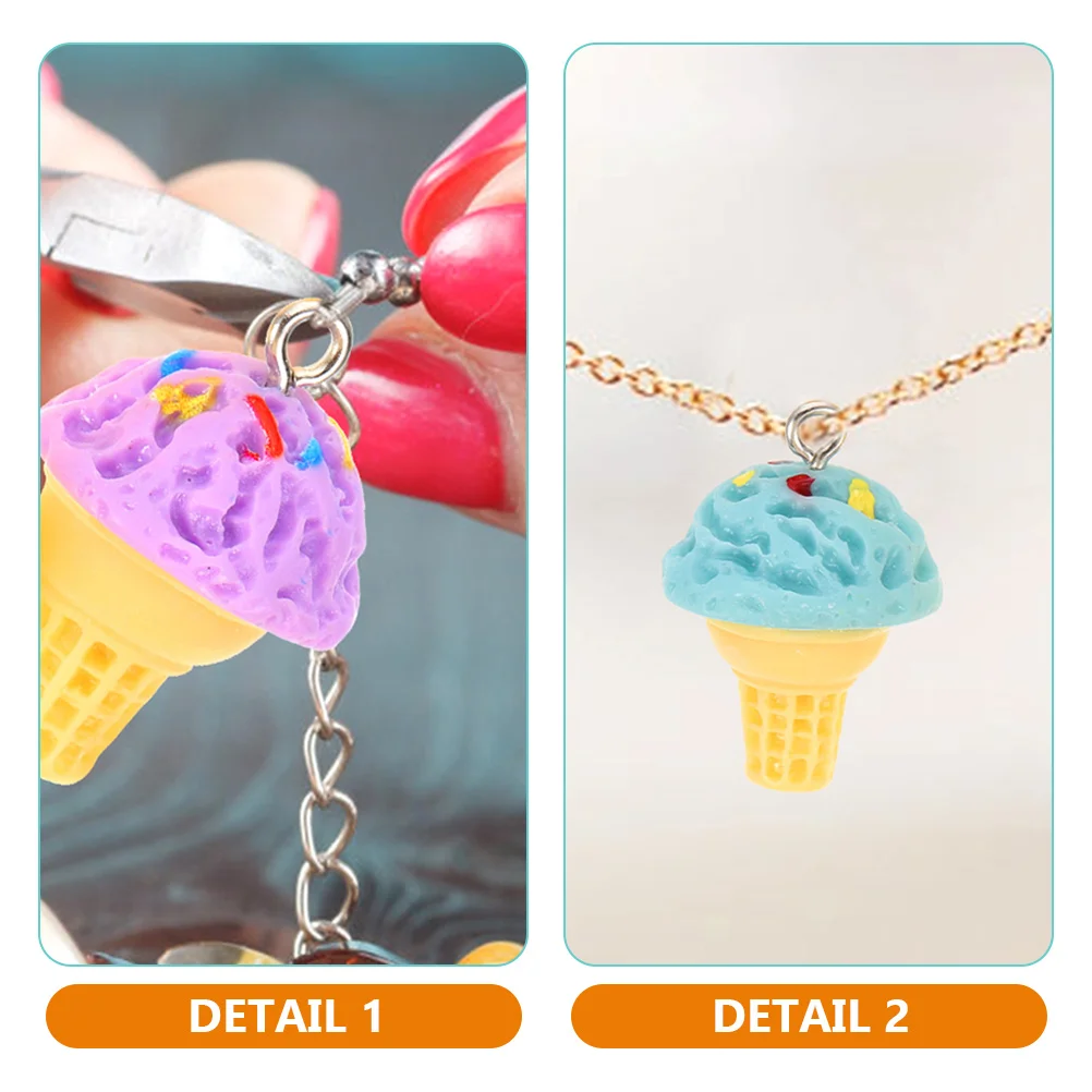 

24pcs Ice Cream Charms Resin Accessories for DIY Jewelry Making Craft Supplies Necklace Bracelet Earrings Keychain