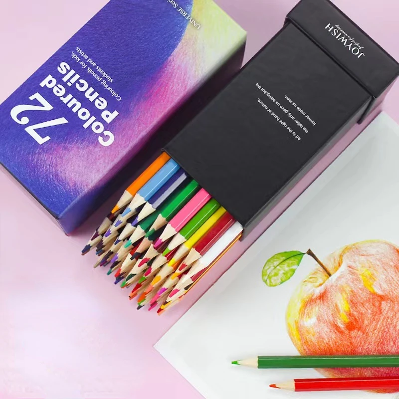 

Student Color Pencils 48/72 Color Gift Set Sketch Animation Pencil Stationery DIY Children's Paintbrush Back-to-school Gift