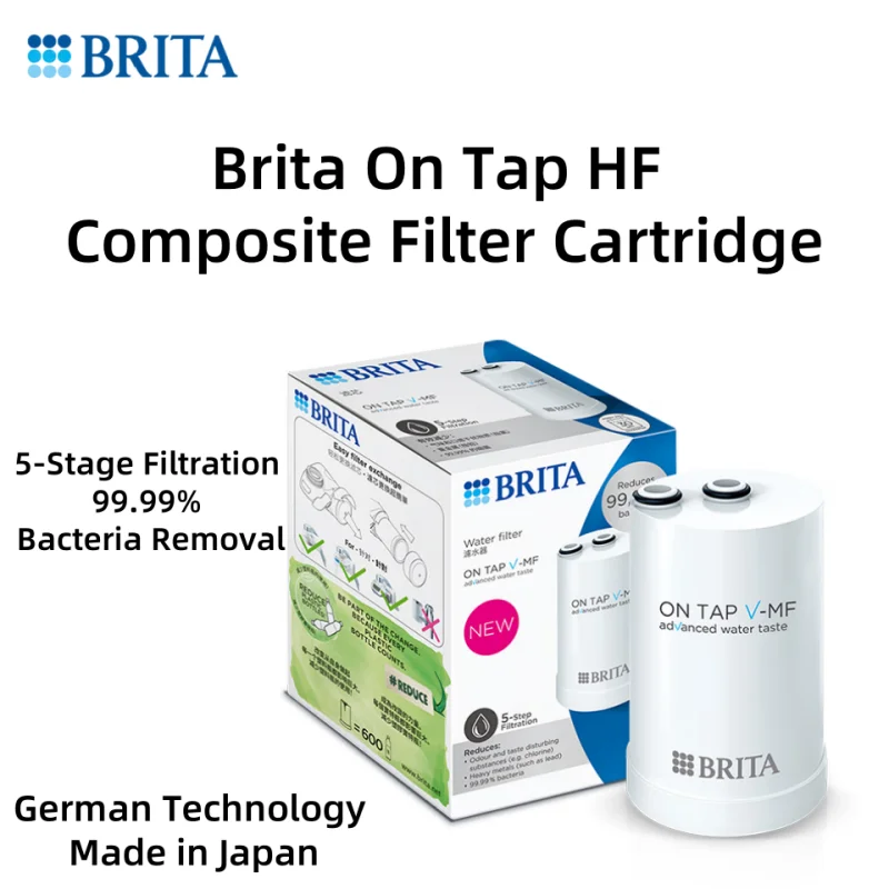خرطوشة فلتر مركب BRITA On Tap HF للاستخدام المائي المستدام 99.99% إزالة البكتيريا تحسن طعم الماء