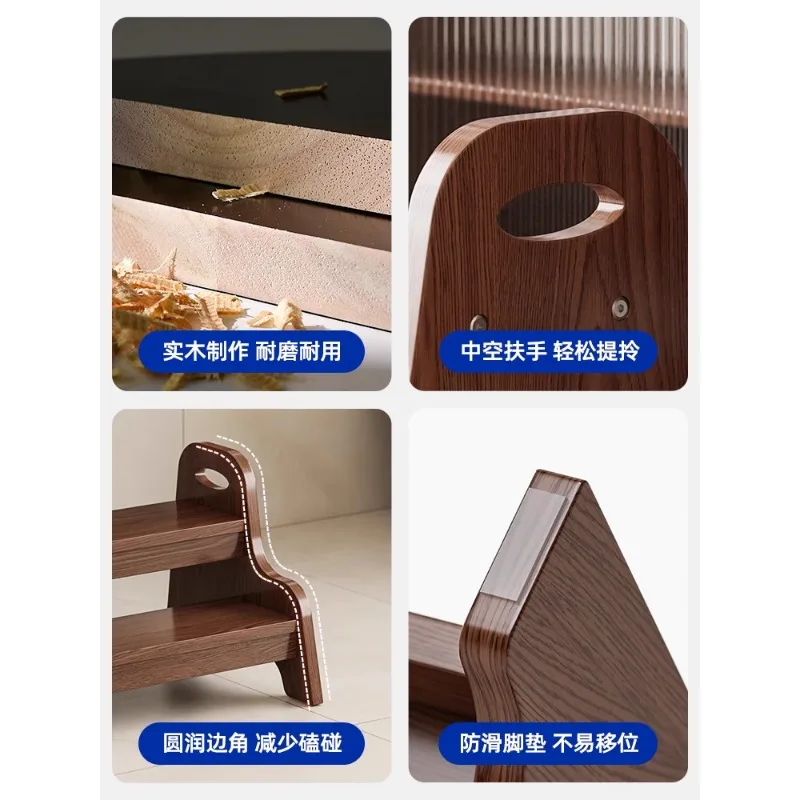 Foot stool Solid wood thickened  toilet artifact auxiliary toilet stool