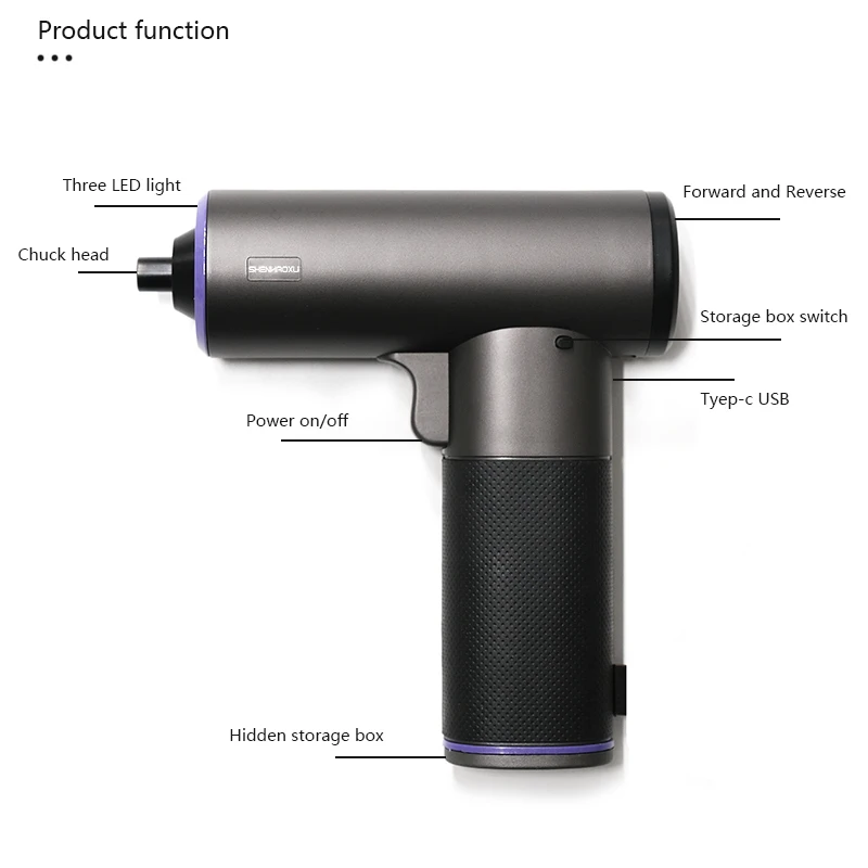 Super Cordless Electric Screwdriver USB Hybrid Screwdriver Drill 2000mah Li-ion Battery 3.6V Power Tools Led Light Maintenance