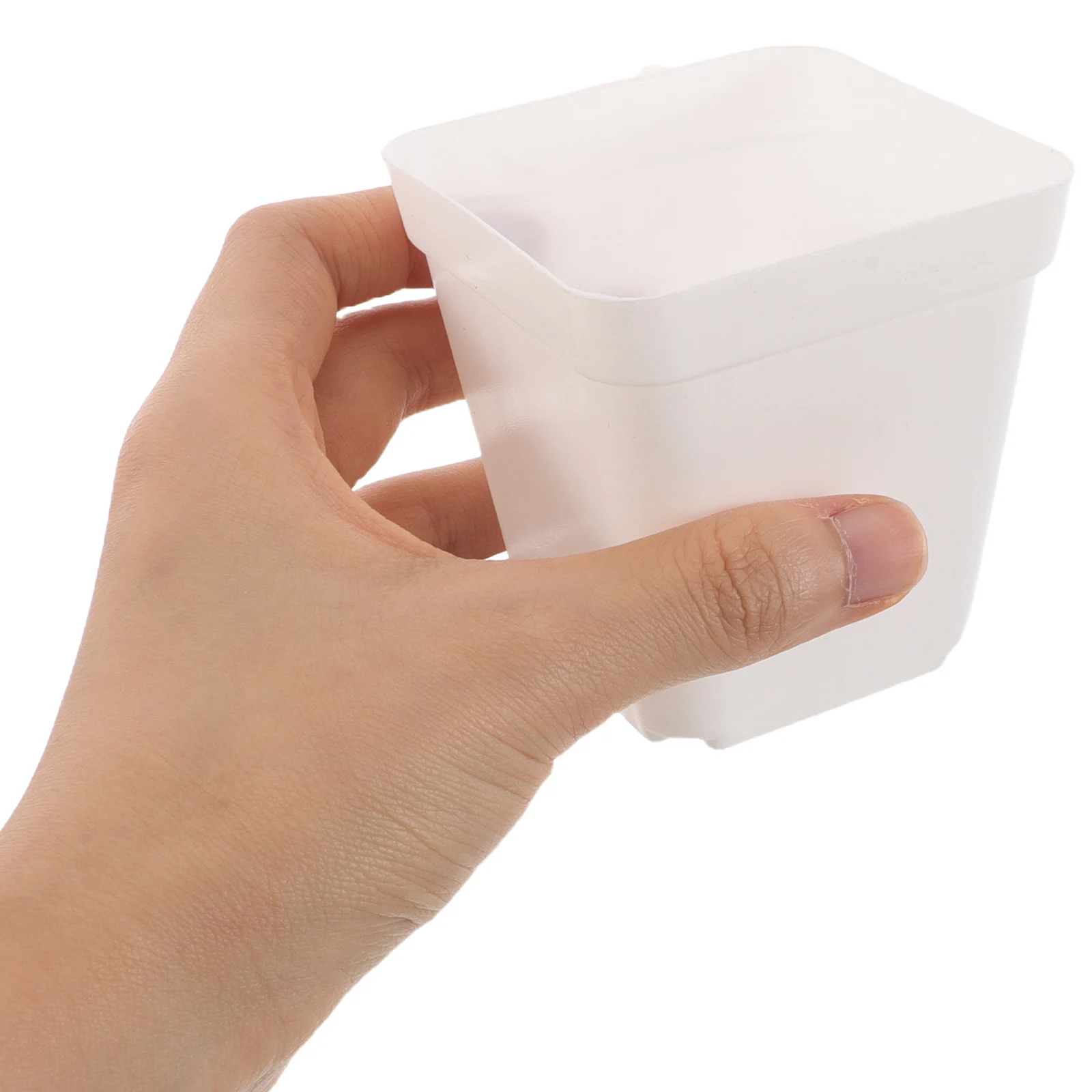 

100Pcs Square Nursery Pots for Planting Starter Pots with Drainage Holes for Home Garden Use Square Vegetable Flowerpot