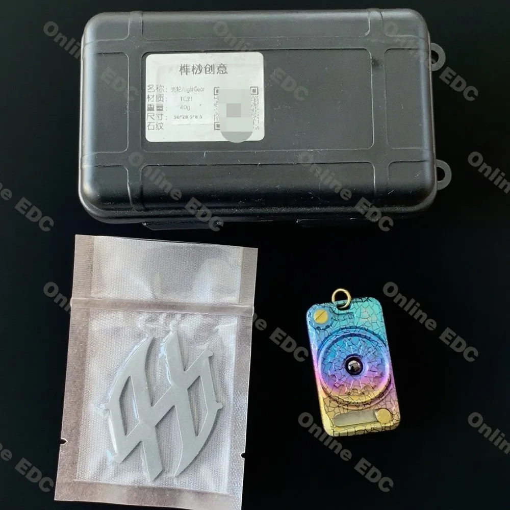 使用 EDC おもちゃライトギアフィジェットスピナーチタンペンダントストレスリリーフおもちゃフィジェットおもちゃ大人のための