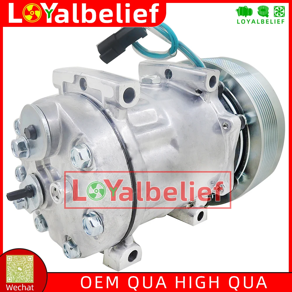 SD7H15 AC Air Conditioning Compressor 24V For Caterpillar Krone Truck 270124760 3249711 324-9711 507-3868 5073868