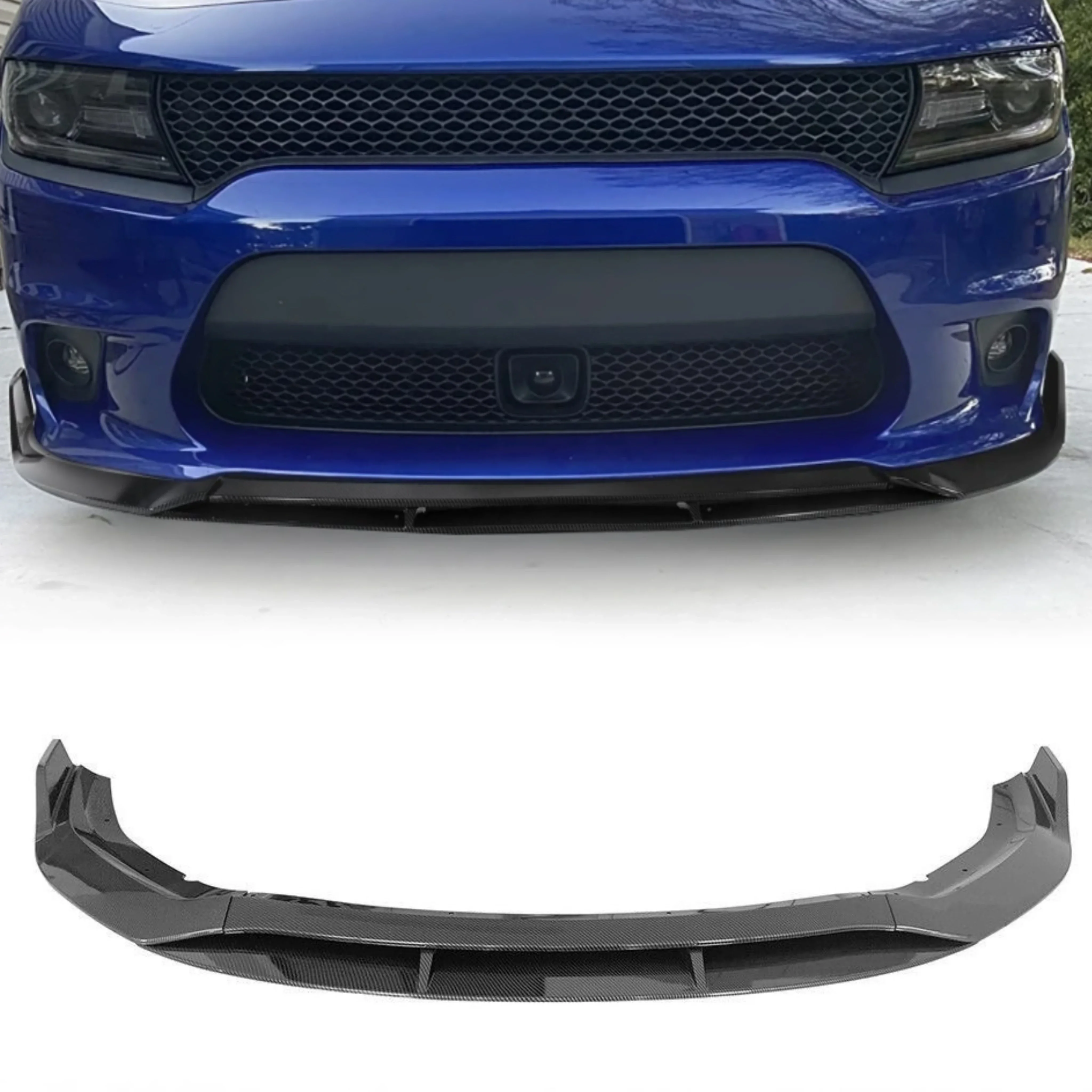 Car Front Bumper Lip Spoiler Diffuser Splitter for Dodge Charger SRT Widebody/Narrow Body 2015 2016 2017 2018 2019 2020 Body Kit