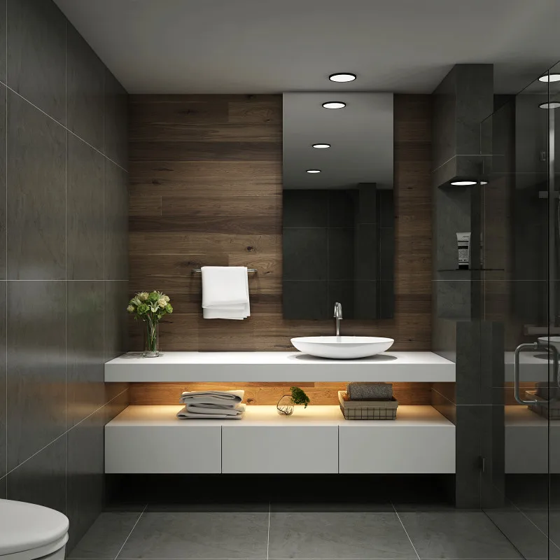 Toilet Luxury Bathroom Cabinet Organizer Storage Perfume Mirror Display Partitions Cupboard Modern Gabinete Hotel Furniture