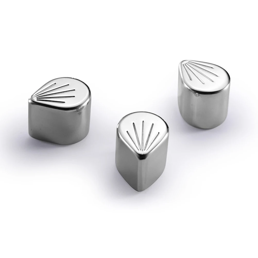 

5pcs Stainless Steel Ice Cubes Reusable Whiskey Stones Compact Design Suitable Cooling Drinks Beverages Hard Smooth