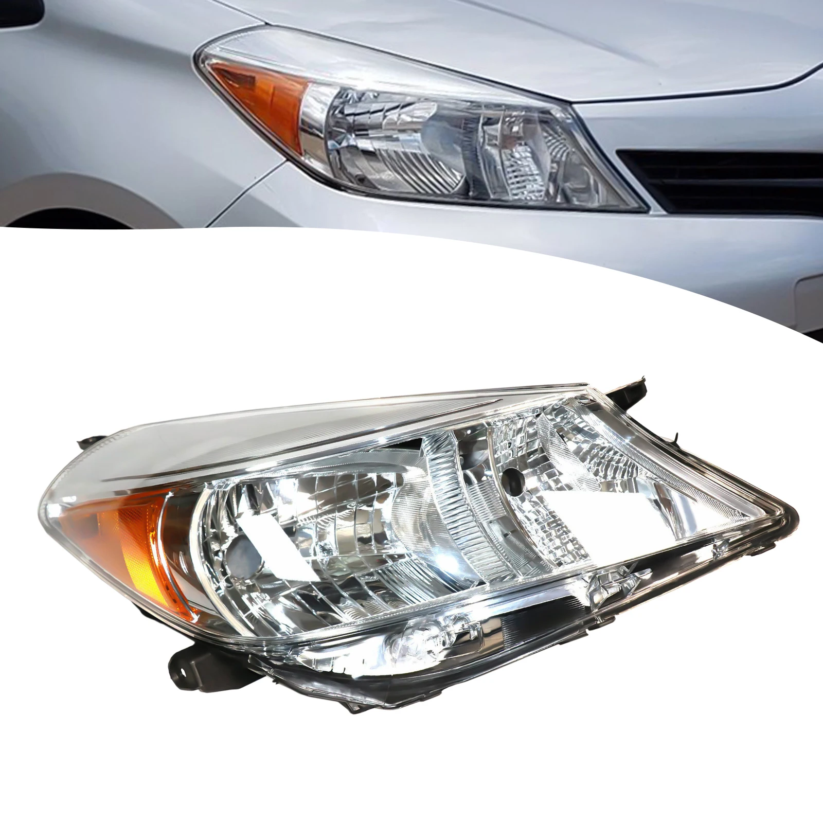 

Headlights For 2012 2013 2014 Toyota Yaris L LE 1.5L Left Side /Right Side/ 1 Pair (Left&Right) Headlamps TO2519132