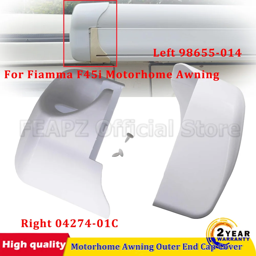 

1 шт. для Fiamma F45i, навес для дома на колесах, внешняя торцевая крышка, белая, левая 98655-014 или правая 04274-01C, автомобильные аксессуары