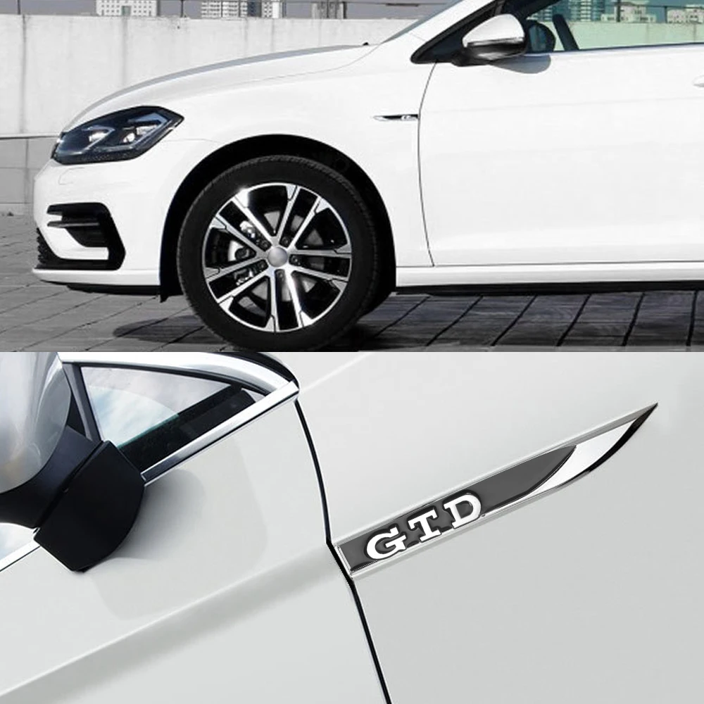 3D Metal Styling Car Emblem Fender Stickers Side Body Decor Badge Decal For Volkswagen Golf 5 6 Jetta Bora 4 Motion GTI R Line