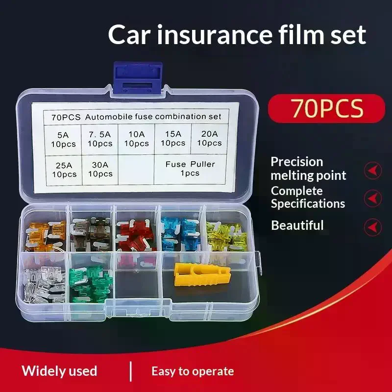 5A 7.5A 10A 15A 20A 25A 30A Mixed Sizes Low Profile Kit Micro Mini Blade Fuse Auto Car Truck Motorcycle Fuses 71Pcs