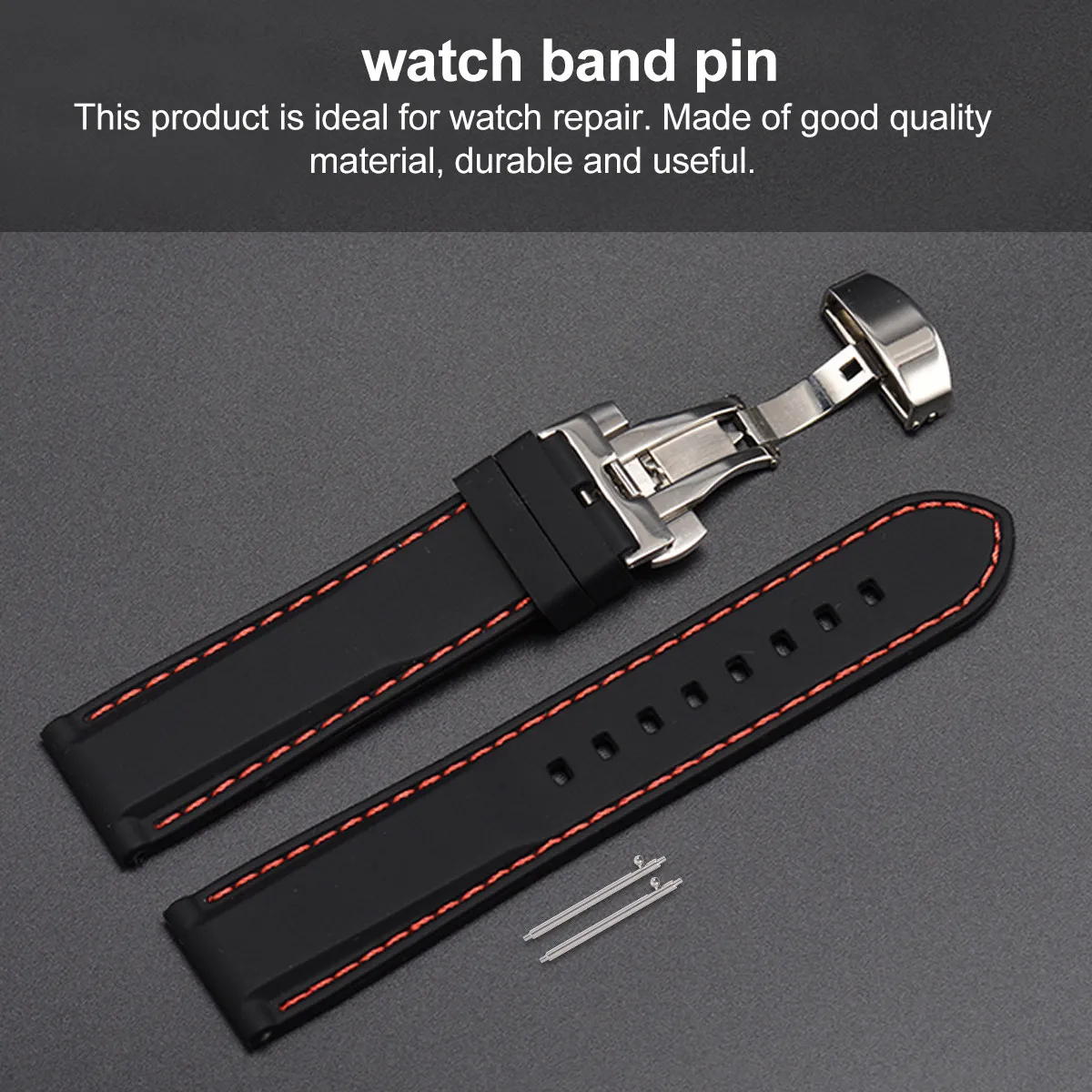 20Pcs Stainless Steel Watch Spring Bar Pins Double Flange Design Quick Release Tool for Metal Watch Band Repair 18-23Mm Sizes