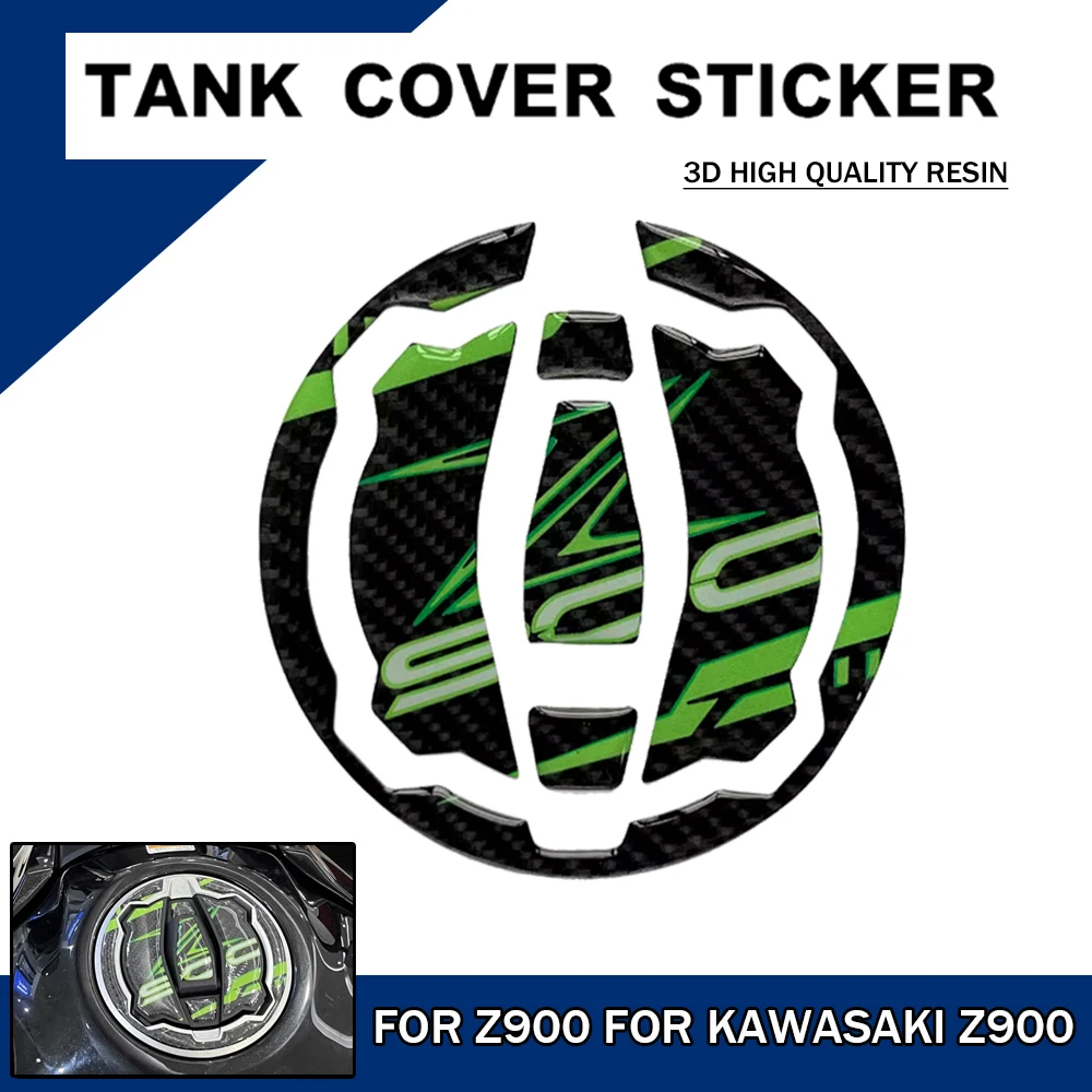 

Motorcycle Waterproof 3D Fuel Tank Cap Cover Sticker Scratch Resistant For Kawasaki Z900 Decal Decorative Protect Stickers Z 900