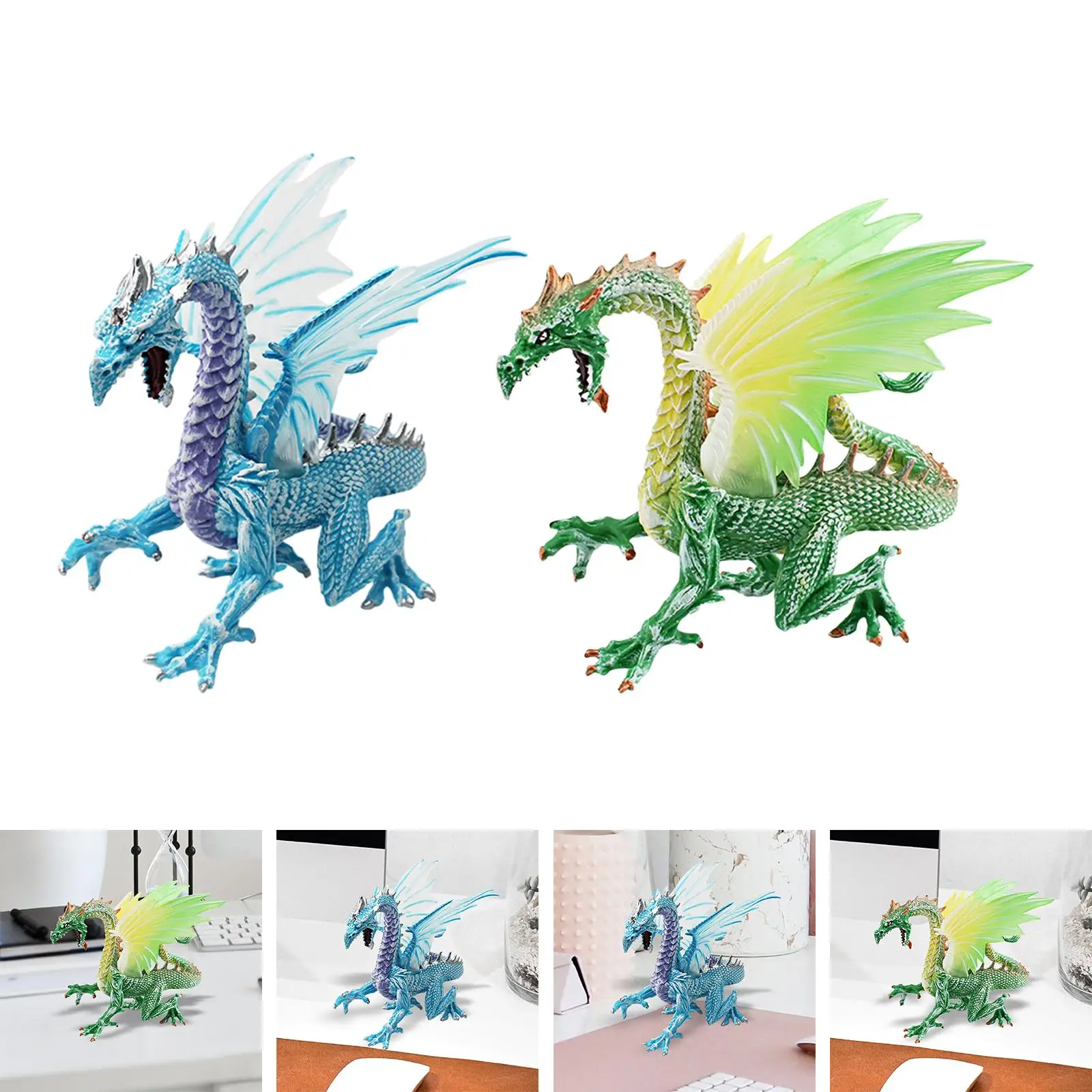 Dragon Action Figure, ของเล่นมังกร, รูปของเล่นทาสีมือสมจริง,