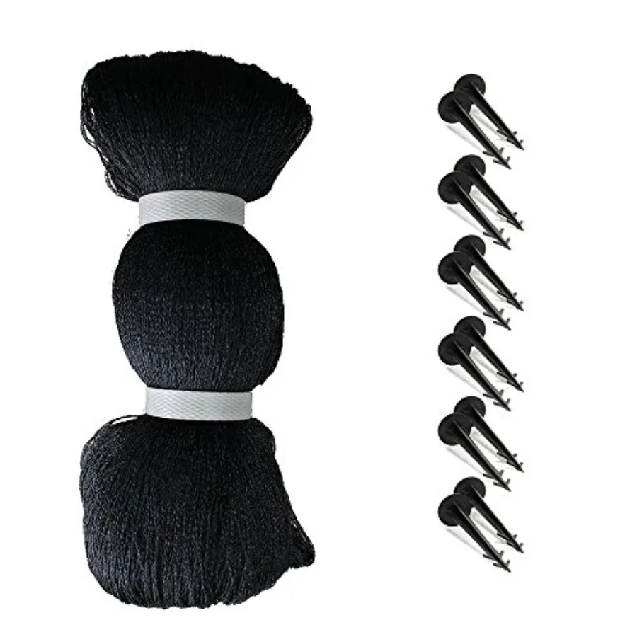 

Сверхмощная сетка для пруда 7 x 10 футов, идеально подходит для защиты рыбы от трав и предотвращения падения листьев включает колья