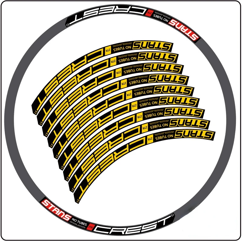 Stickers for Bike MTB Rim Sticker Road Wheel Decals width 20mm 24\