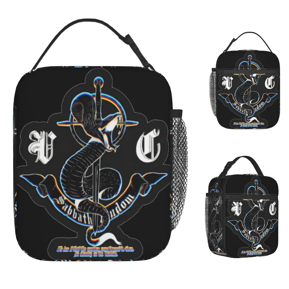 

Wind Breaker Lunch Bag Office Lunch Box For Child Retro Print Tote Food Bags Oxford Portable Insulated Cooler Bag