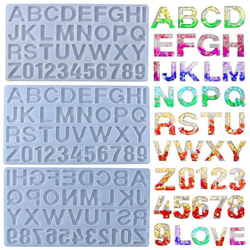 

A-Z Letters Silicone Molds Epoxy Resin Supplies Numbers DIY Craft Handmade Tools Jewelry Make Accessories