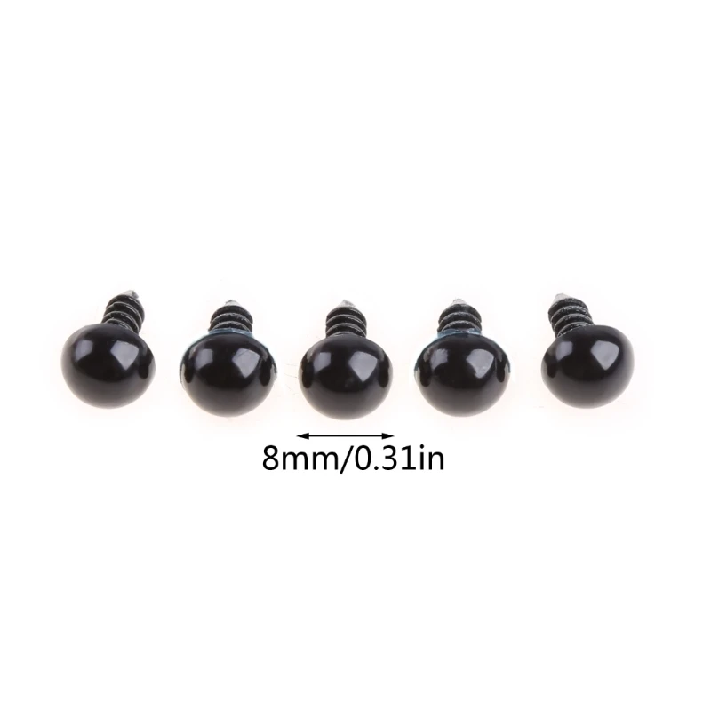 20pcs 6-20mm Black Plastic Safety Eyes For Teddy