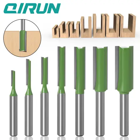 6mm 생크 직경 싱글 에지 및 더블 에지 직선 날, 목공 밀링 커터 7피스 세트
