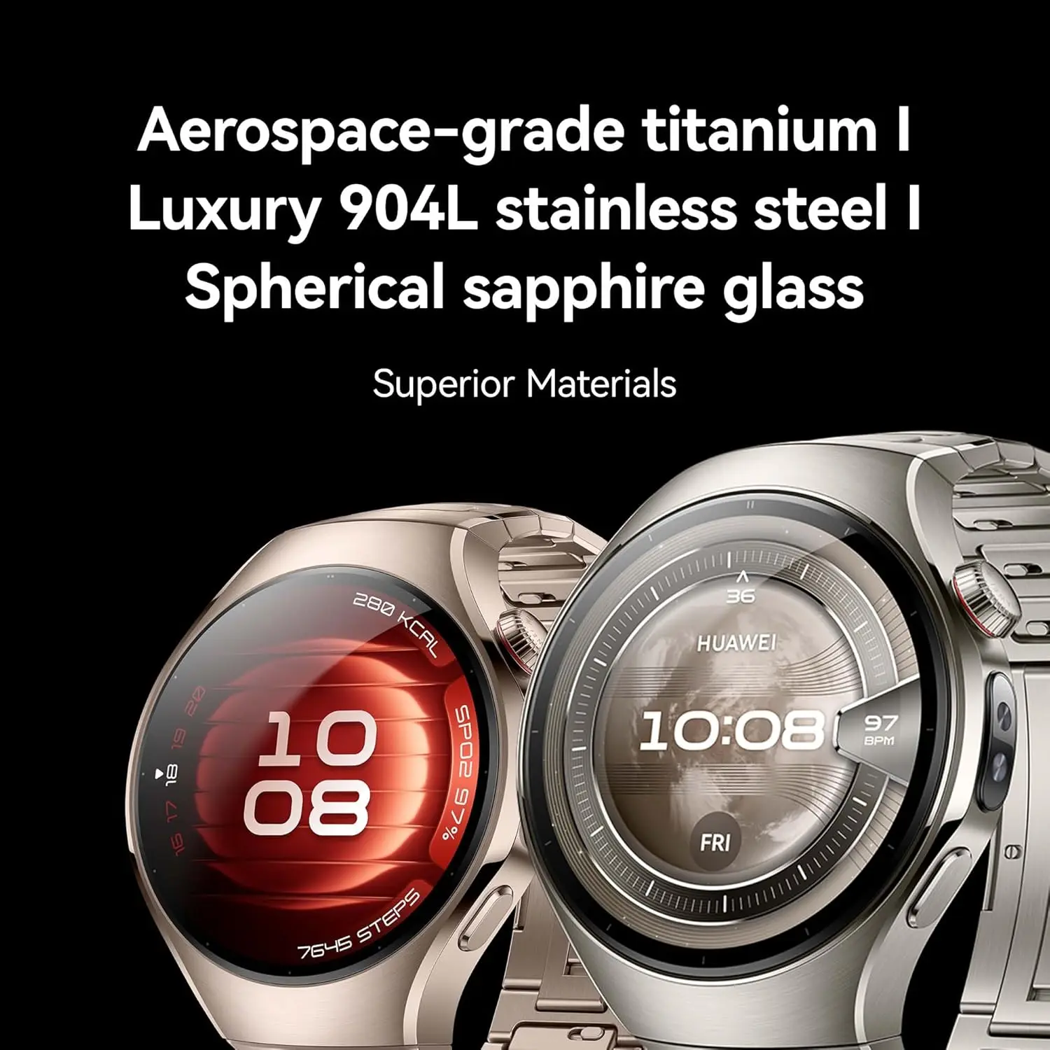 HUAWEI WATCH 5 ساعة هواوي 5، ساعة eSIM الذكية، X-TAP متعددة الاستشعار، Health MOT، ساعات الجري، الأكسجين في الدم في الوقت الحقيقي، iOS وAndroid