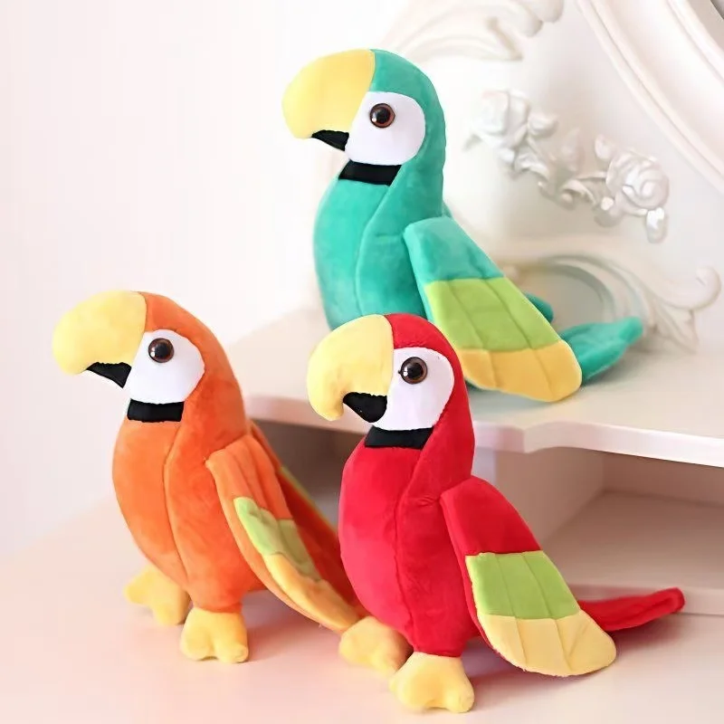 

Cute Simulation Macaw Parrot Plush Toy Soft Bird Stuffed Doll Fluffy Animal Gift Kids Boys Girl Home Desktop Art Decor Ornament