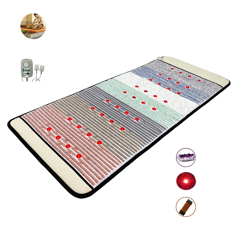 

Hot Stone Infrared Heating Jade Mat Crystal Health Massage Bed Mattress Magnetic Photon Thermal Mat