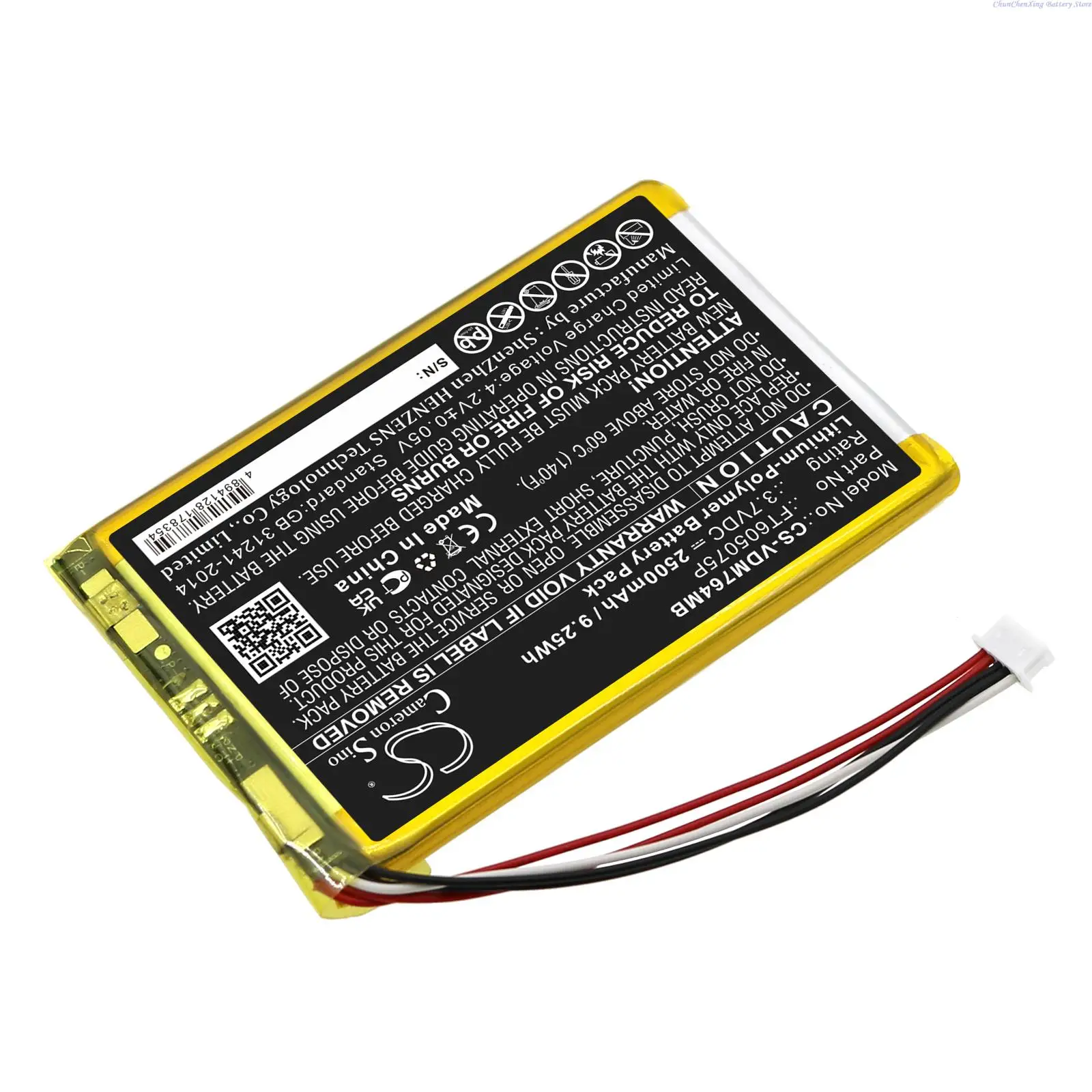 3.7V 2500mAh BabyPhone Battery FT605075P for VTech Wifi Remote Access 2 Camera Baby Monitor, RM7764HD, RM7764-2HD +TOOL
