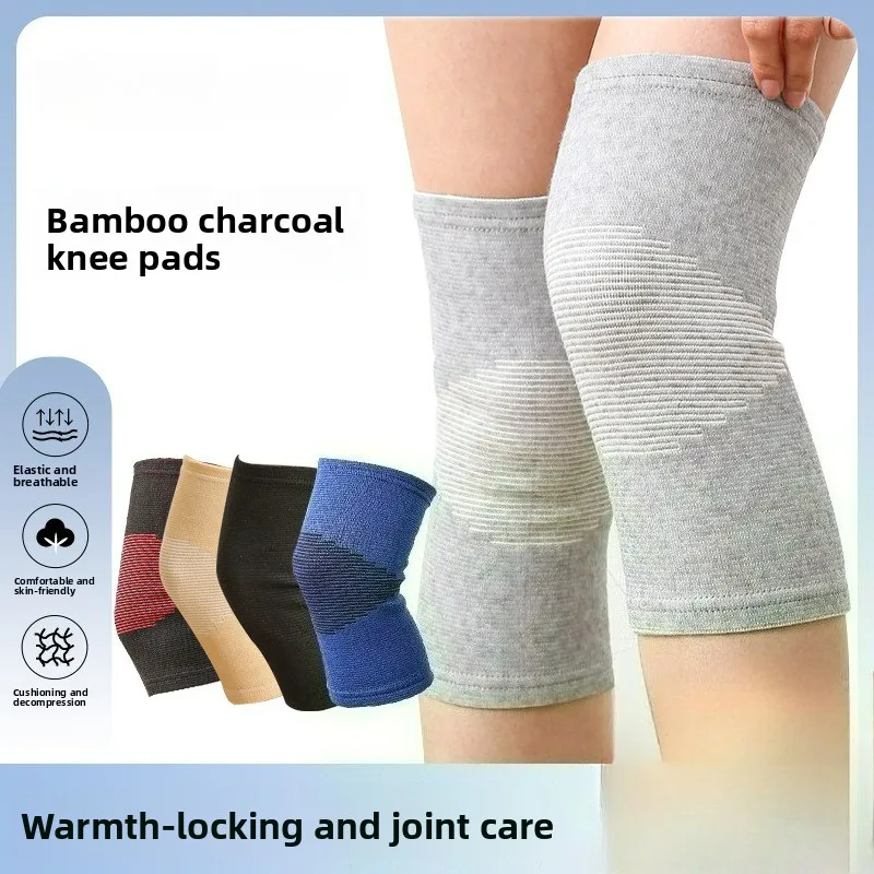 

Elastic Knee Pads Bamboo Charcoal Thin Sports Running Middle-aged and Elderly Cold-proof Legs Wholesale Elastic Knee Pads