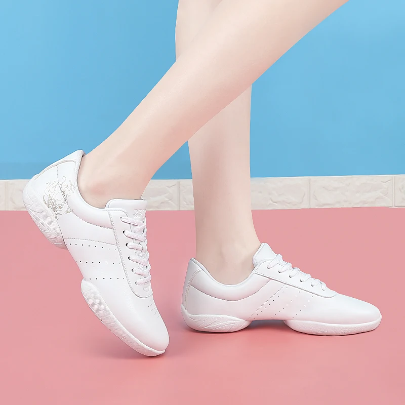 hildren Girls Aerobics Dance Shoes Hip-hop Jazz Shoe Women Competitive Gym Fitness Shoes Soft Sole Kids Woman's Dance Sneakers