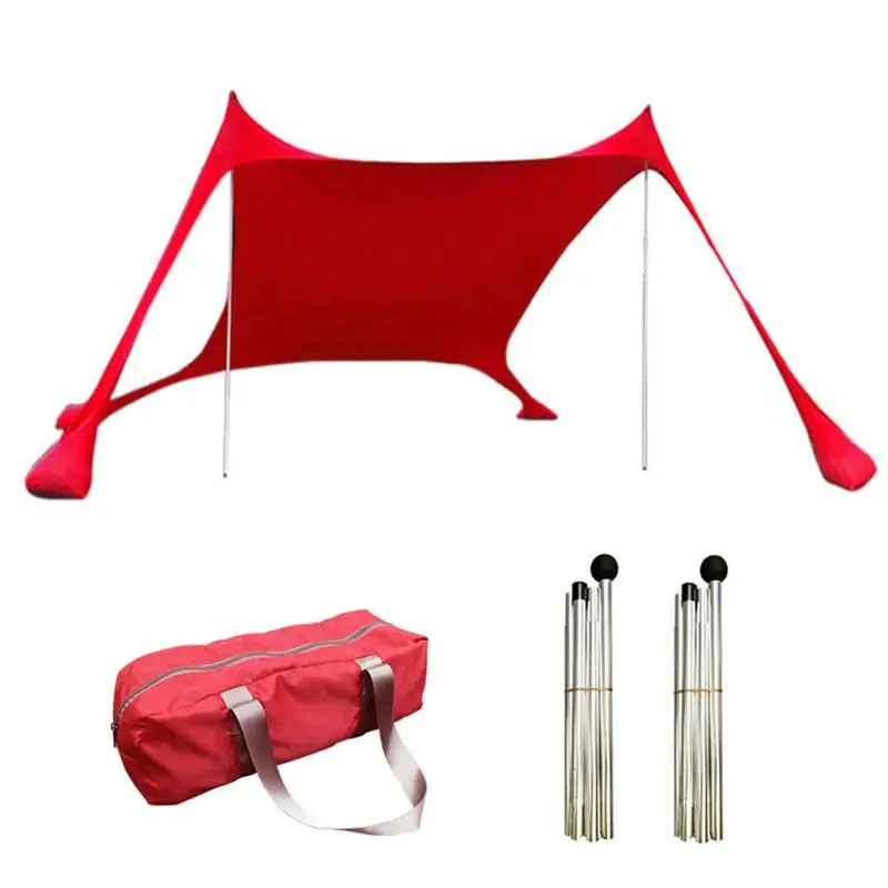 Strand Luifel Grote Strand Zonnescherm Tent Uv Draagbare Strand Sluiter Winddicht Terras Schaduw Luifel Buiten Schaduw Voor Strand Camping