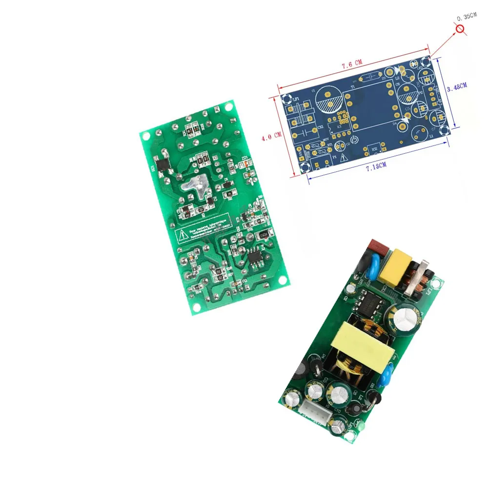 Dual-output Power Supply Module AC110-240V to 24V/5V 1A/1.8A Intelligent Power Adapter 24V 32W Switching Power Supply Bare Board