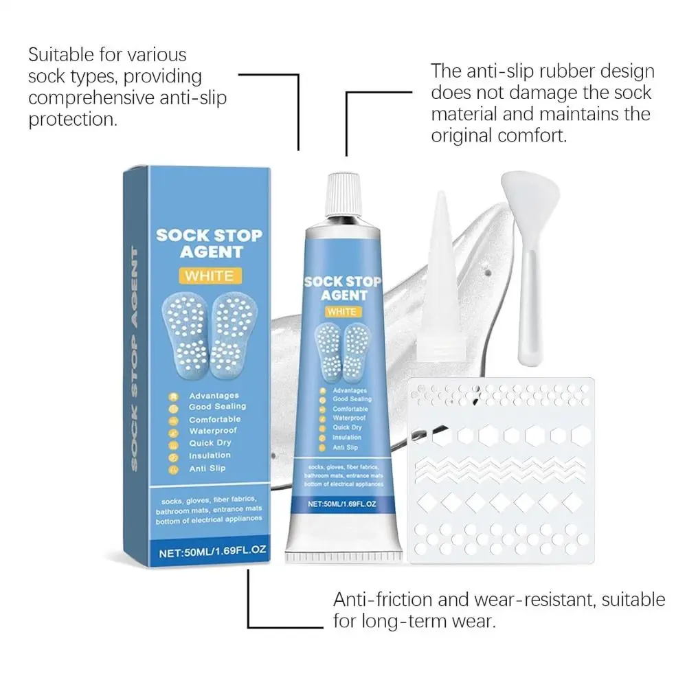 New Quick-Drying Non-Slip Adhesive Transparent Waterproof Anti Slip Sock Glue DIY Fabric Paint for Grip Socks